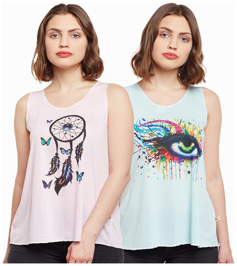 

Vimal Jonney Multicolored Tank Tops For Women(Pack Of 2)