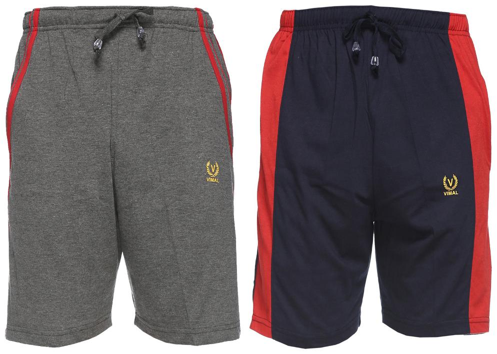 

VIMAL JONNEY Men Black Slim Fit Regular Shorts