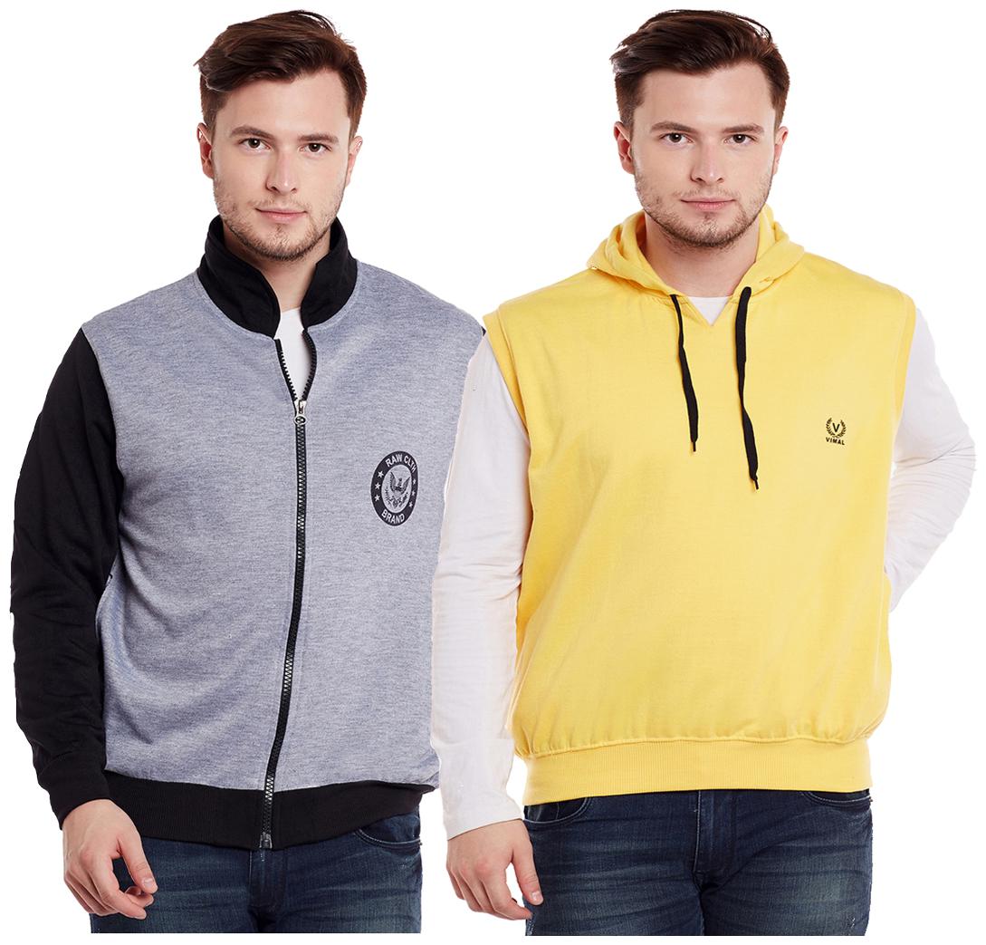 

Vimal Jonney Multicolor Cotton Sweatshirts For Men (Pack Of 2)