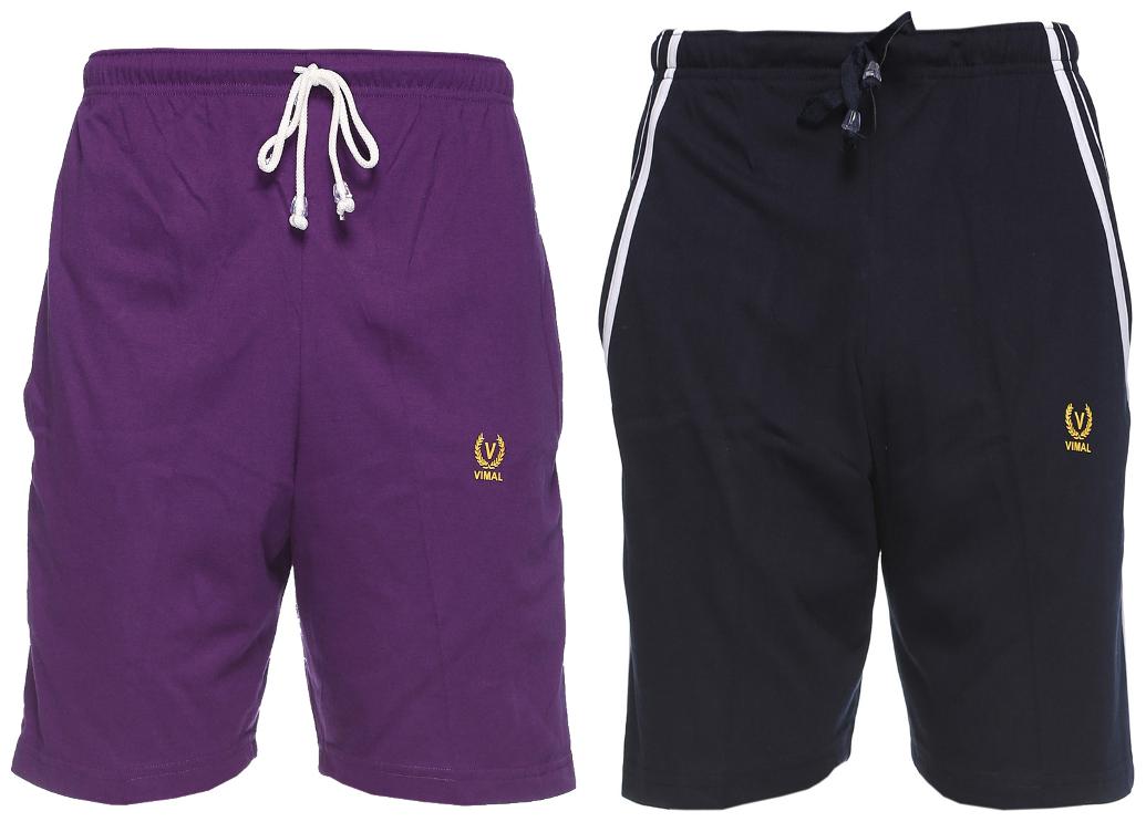 

VIMAL JONNEY Men Black Slim Fit Regular Shorts