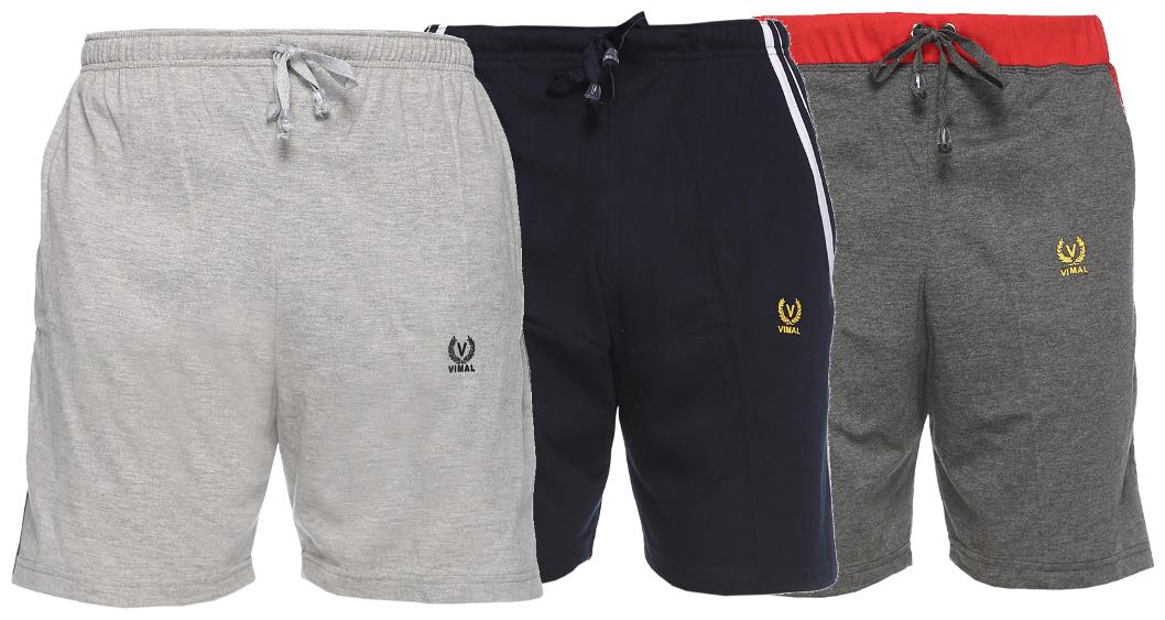 

VIMAL JONNEY Men Black Regular Fit Regular Shorts