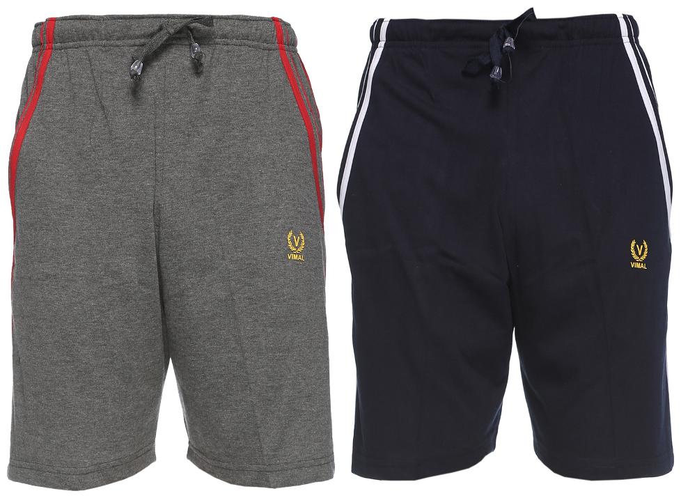 

VIMAL JONNEY Men Black Slim Fit Regular Shorts
