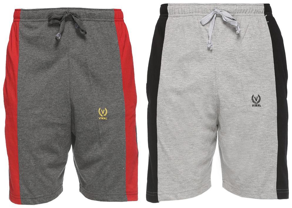 

VIMAL JONNEY Men Black Slim Fit Regular Shorts