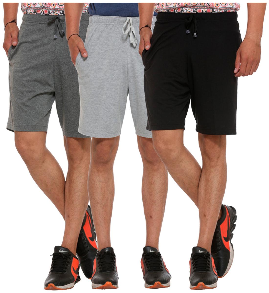 

VIMAL JONNEY Men Black Regular Fit Regular Shorts