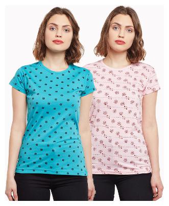 

Vimal Jonney Multicolor Print Casual Tops For Women(Pack Of 2)