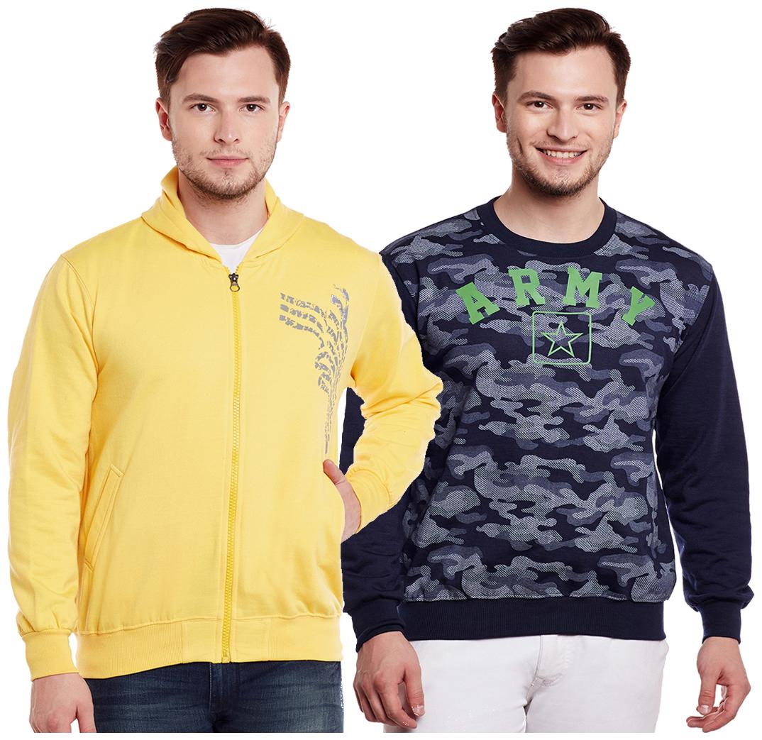 

Vimal Jonney Multicolor Cotton Sweatshirts For Men (Pack Of 2)