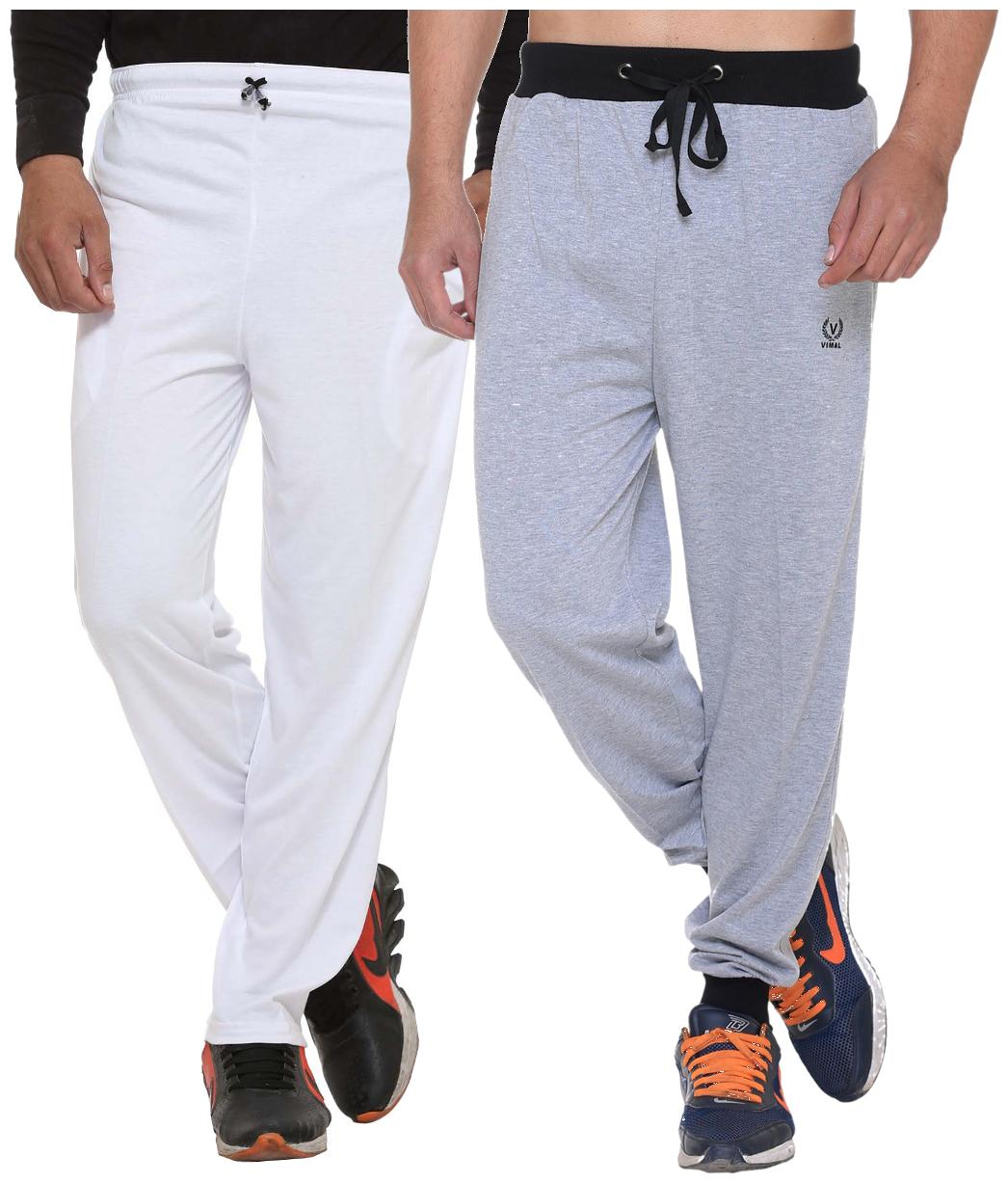 

Vimal Multicolor Cotton Trackpants For Men (pack Of 2)