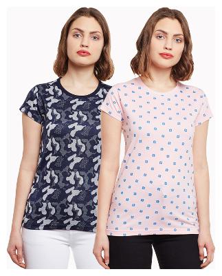 

Vimal Jonney Multicolor Army Print And Floral Print Womens Top(Pack Of 2)