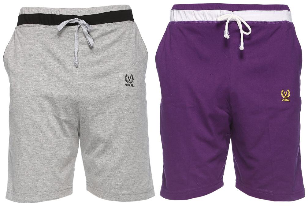 

VIMAL JONNEY Men Black Slim Fit Regular Shorts