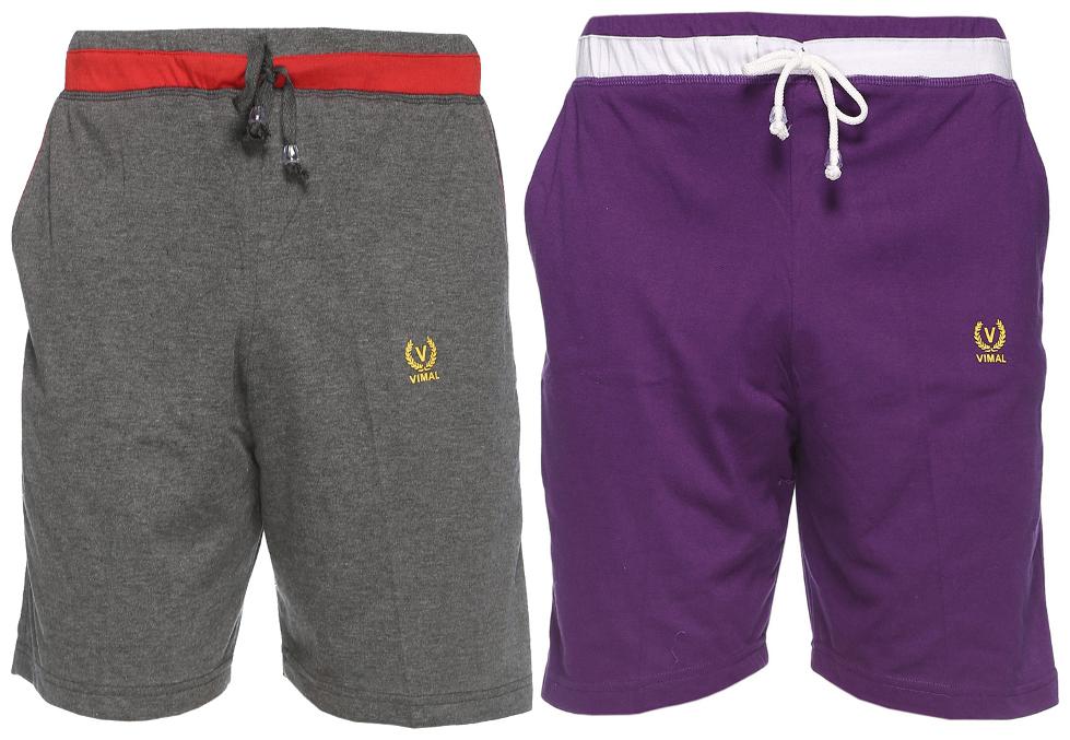 

VIMAL JONNEY Men Black Slim Fit Regular Shorts