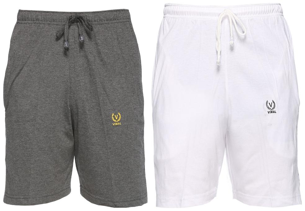 

VIMAL JONNEY Men Black Slim Fit Regular Shorts