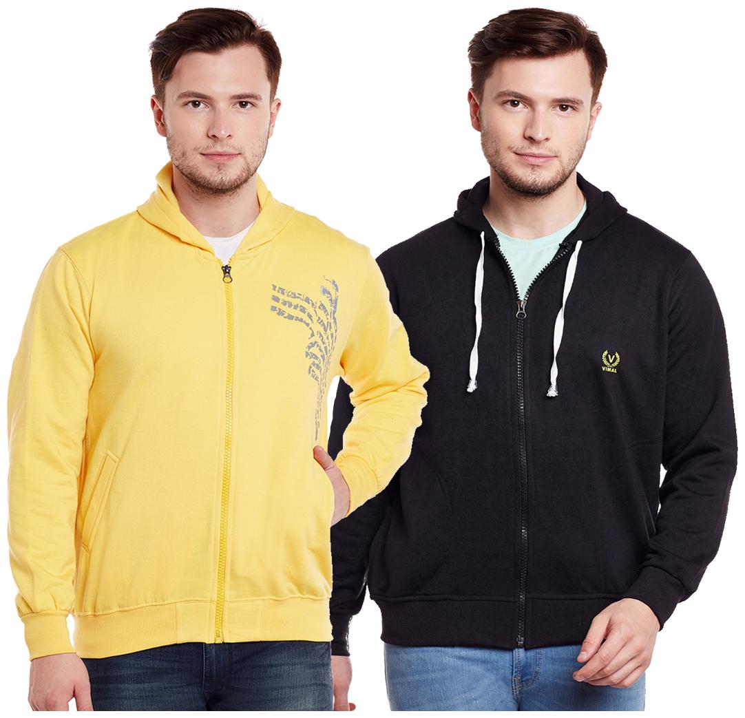 

Vimal Jonney Multicolor Cotton Sweatshirts For Men (Pack Of 2)