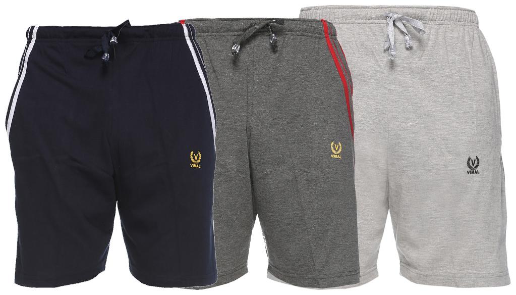 

VIMAL JONNEY Men Black Regular Fit Regular Shorts