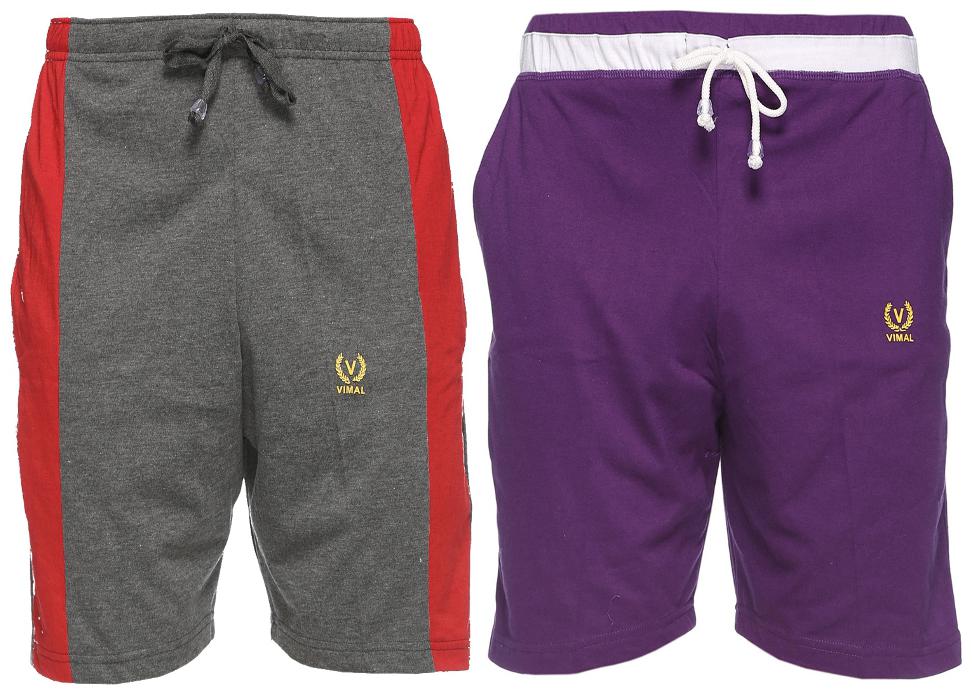 

VIMAL JONNEY Men Black Slim Fit Regular Shorts