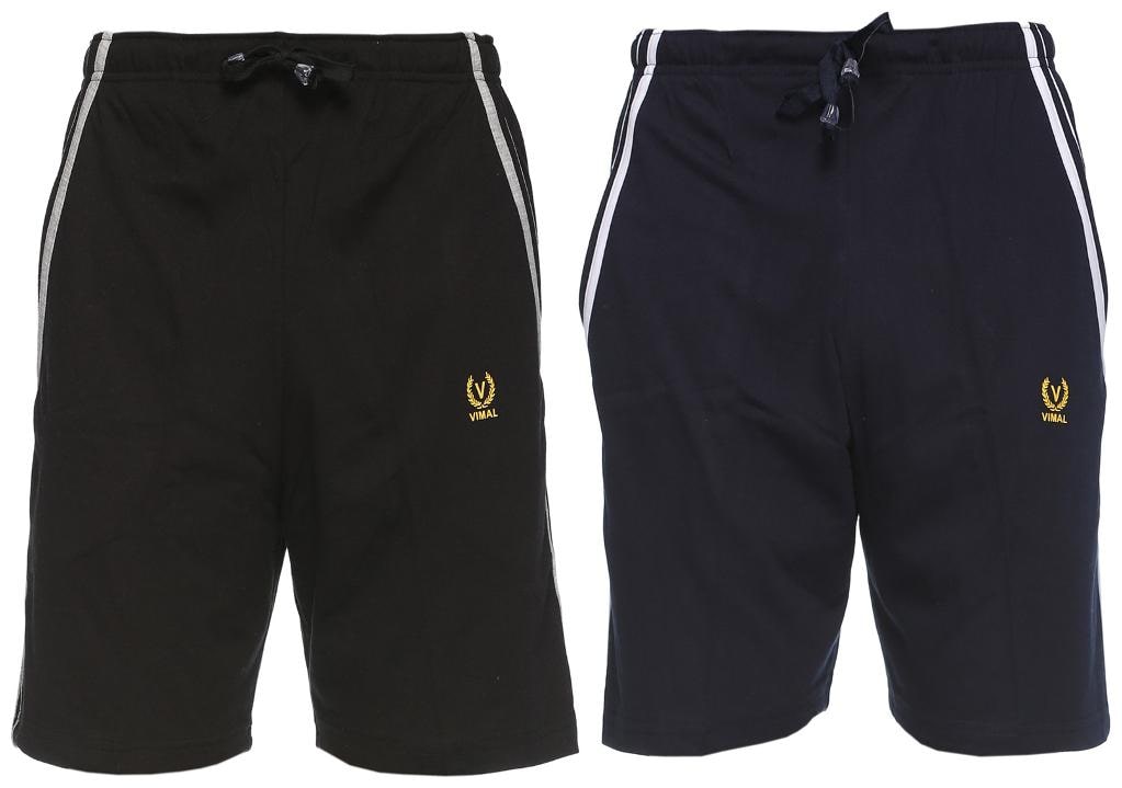 

VIMAL JONNEY Men Black Slim Fit Regular Shorts