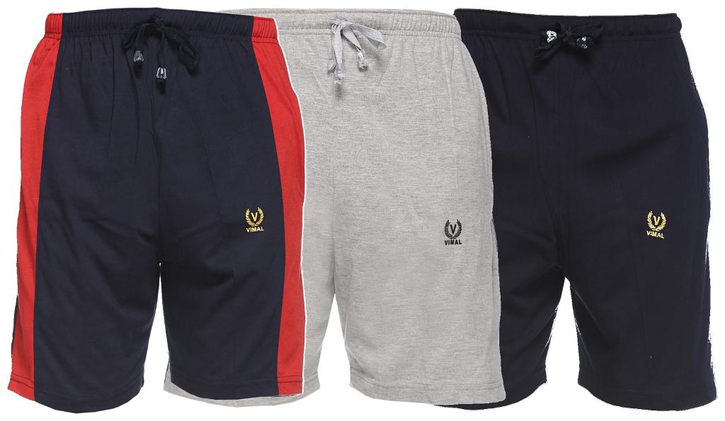 

VIMAL JONNEY Men Black Regular Fit Regular Shorts