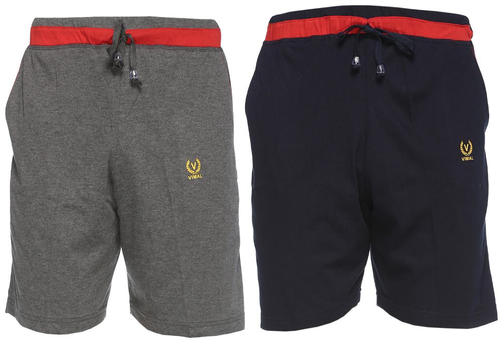 

VIMAL JONNEY Men Black Slim Fit Regular Shorts