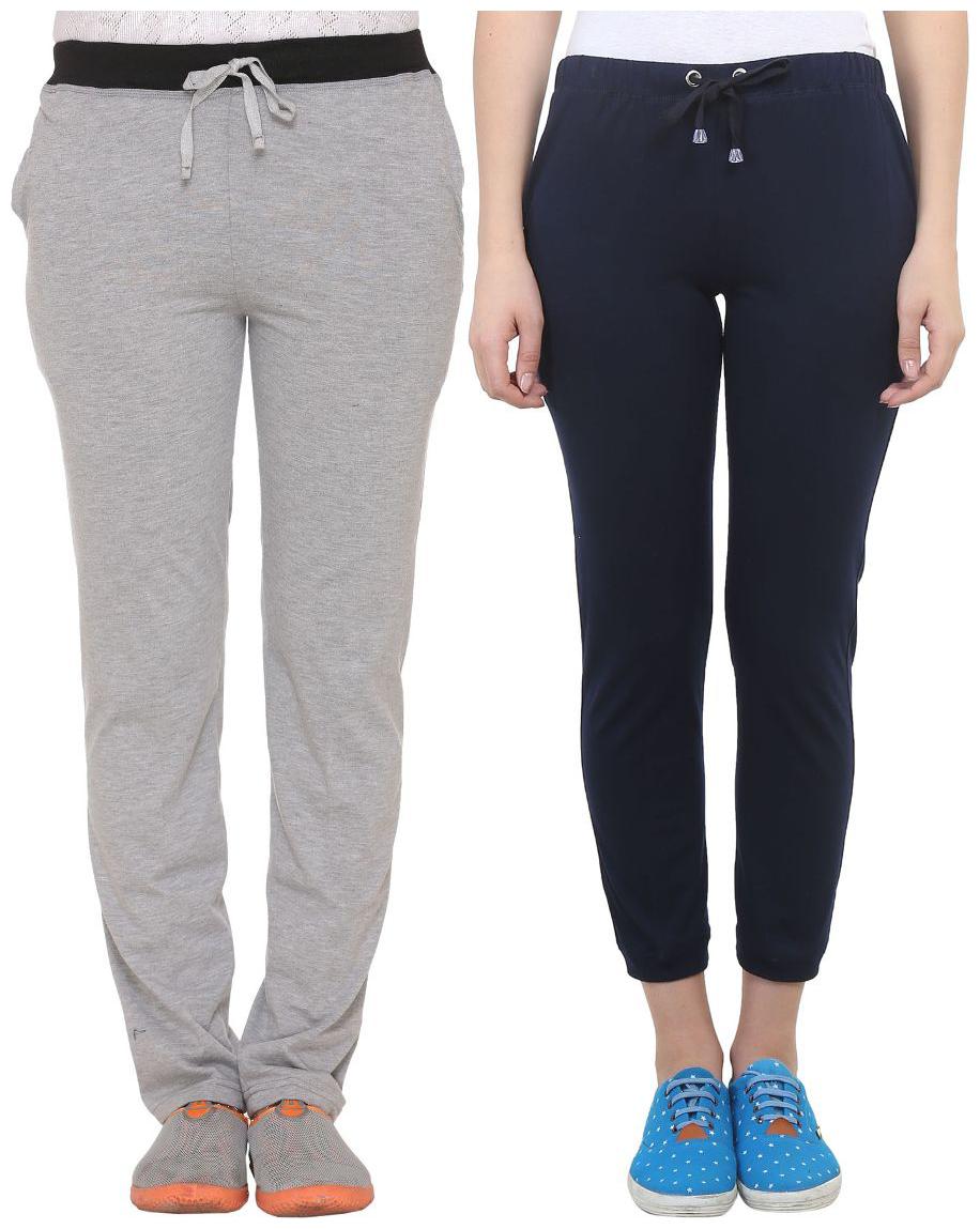 

VIMAL JONNEY Women Slim fit Blended Solid Track pants - Grey