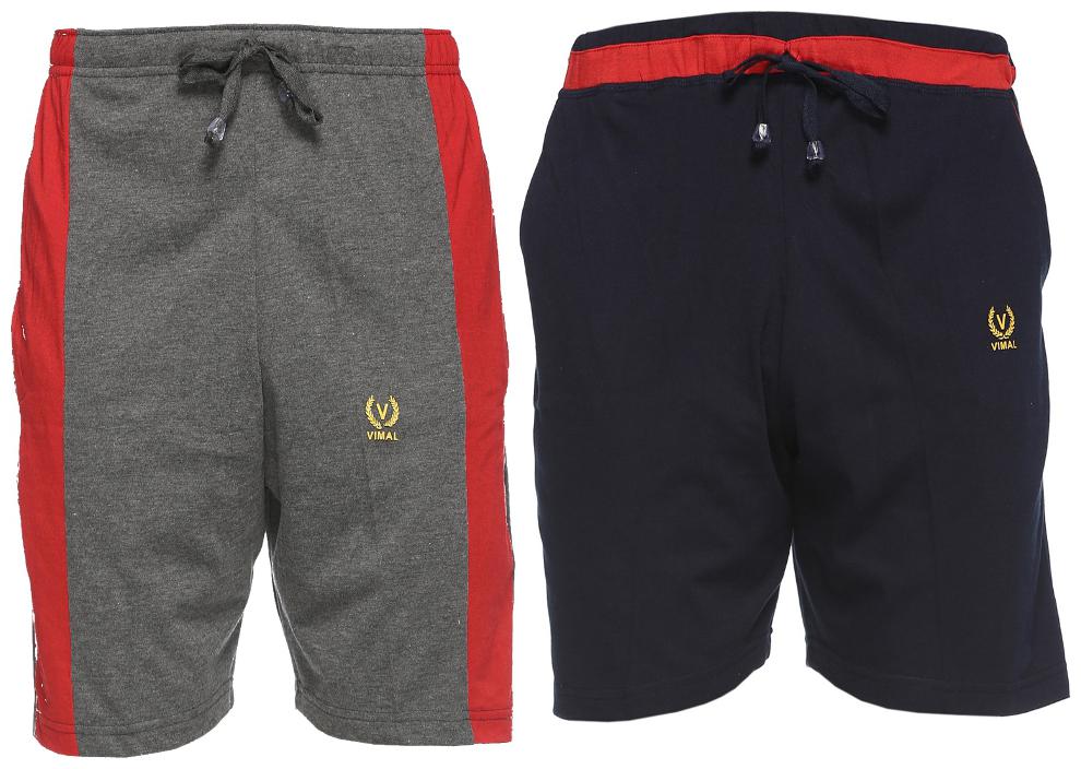 

VIMAL JONNEY Men Black Slim Fit Regular Shorts