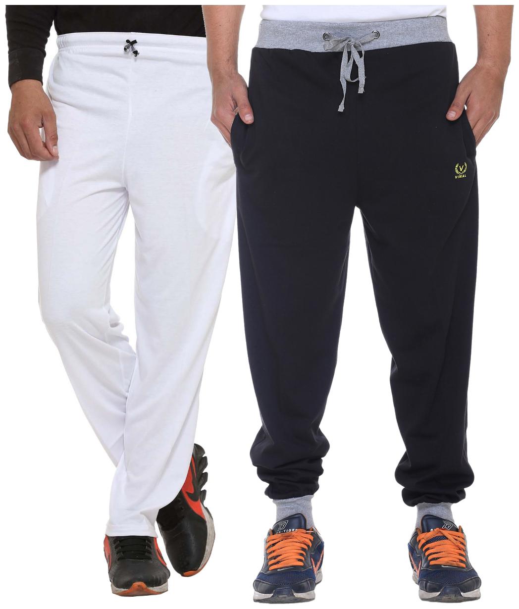 

Vimal Multicolor Cotton Trackpants For Men (pack Of 2)