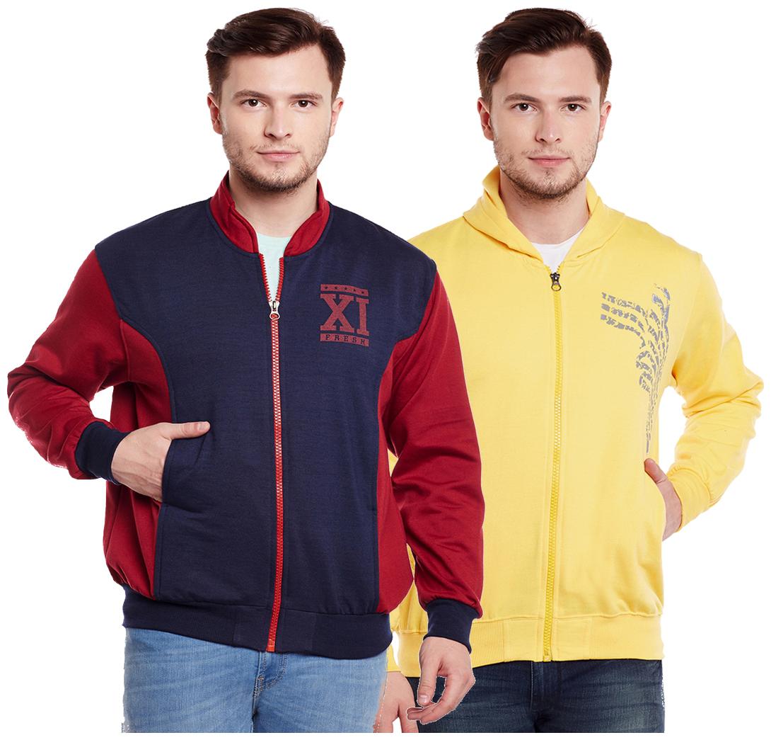 

Vimal Jonney Multicolor Cotton Sweatshirts For Men (Pack Of 2)