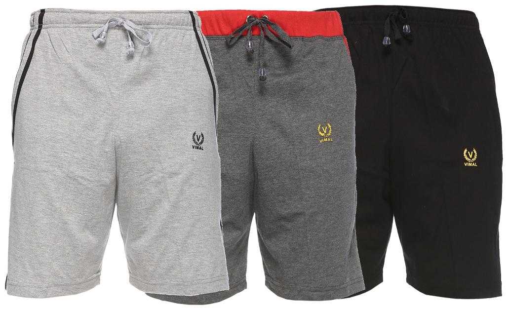 

VIMAL JONNEY Men Black Regular Fit Regular Shorts