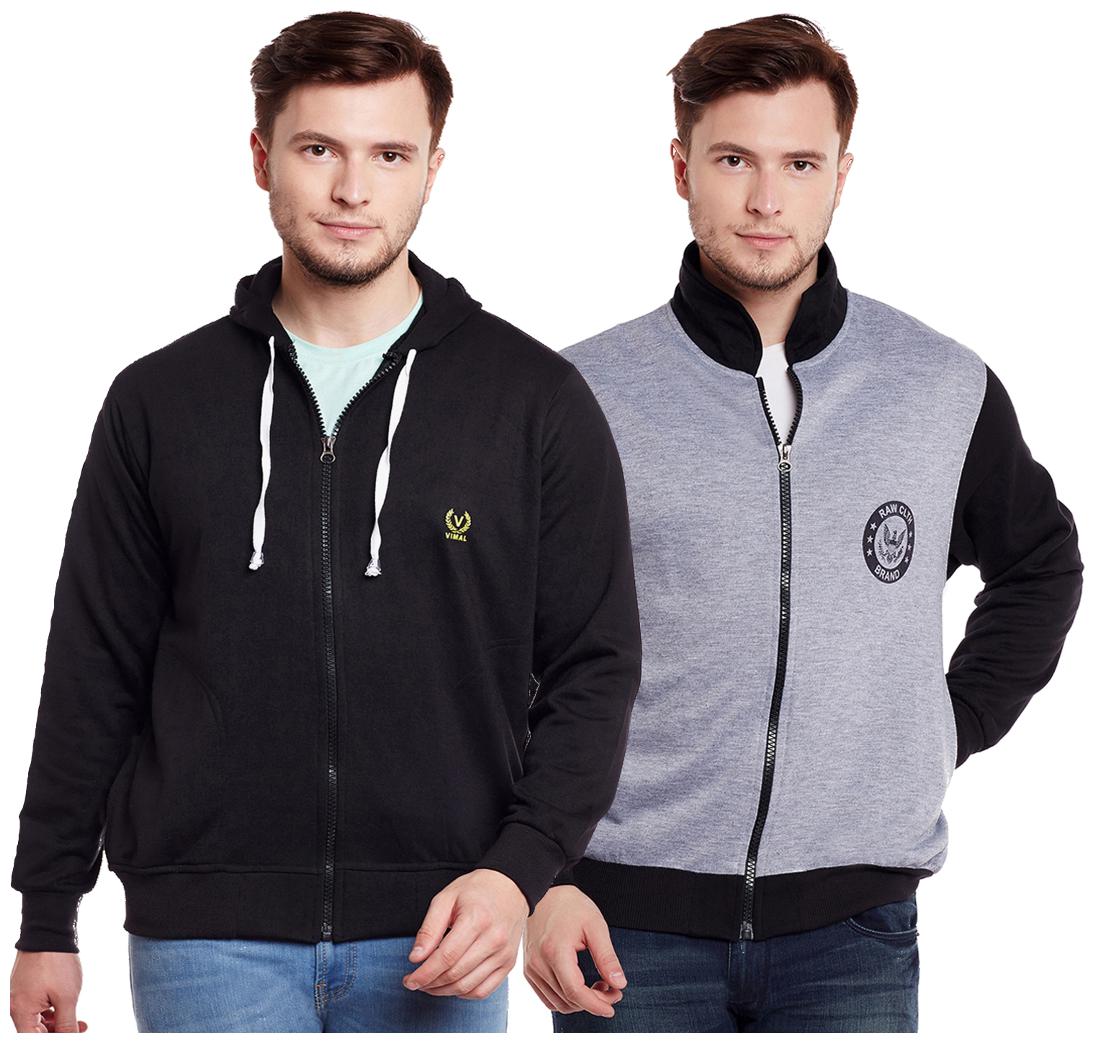 

Vimal Jonney Multicolor Cotton Sweatshirts For Men (Pack Of 2)