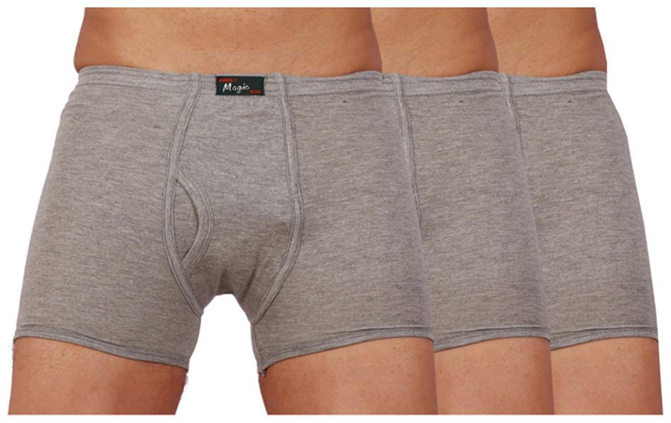 Vimal Magic Cotton Melange Trunks Pack of 3 Size 34 by Mack Hosiery