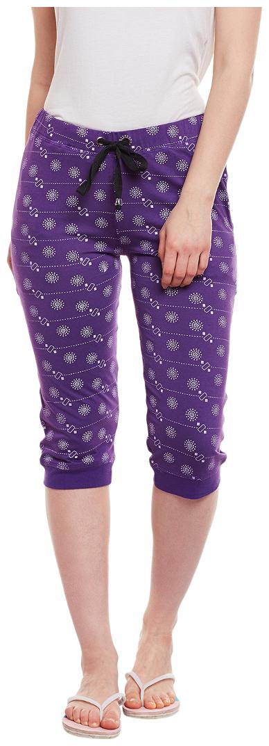 

VIMAL JONNEY Women Printed Regular capri - Purple