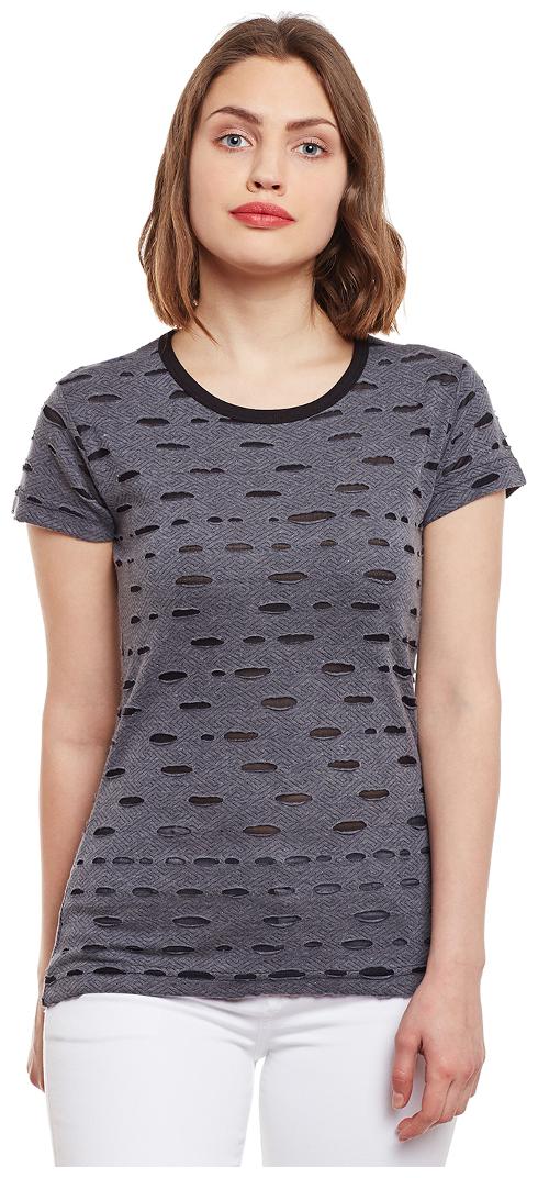 

VIMAL JONNEY Women Striped A-line top - Grey