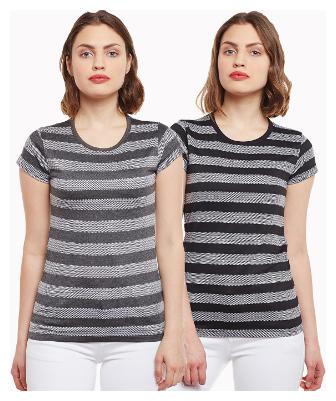 

VIMAL JONNEY Women Striped Regular top - Multi