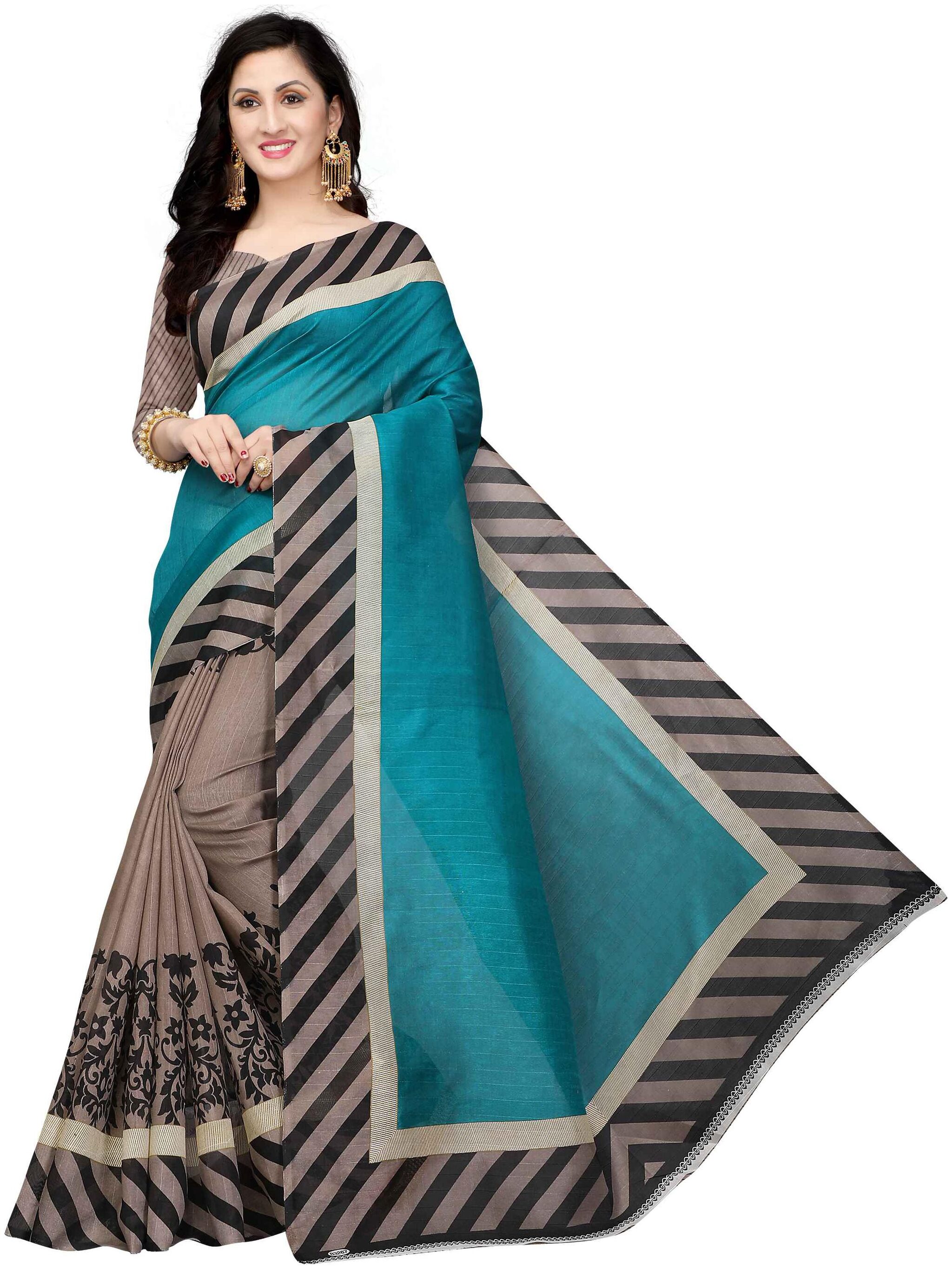 

Vimalnath Synthetics Printed Bhagalpuri Kota Silk Saree