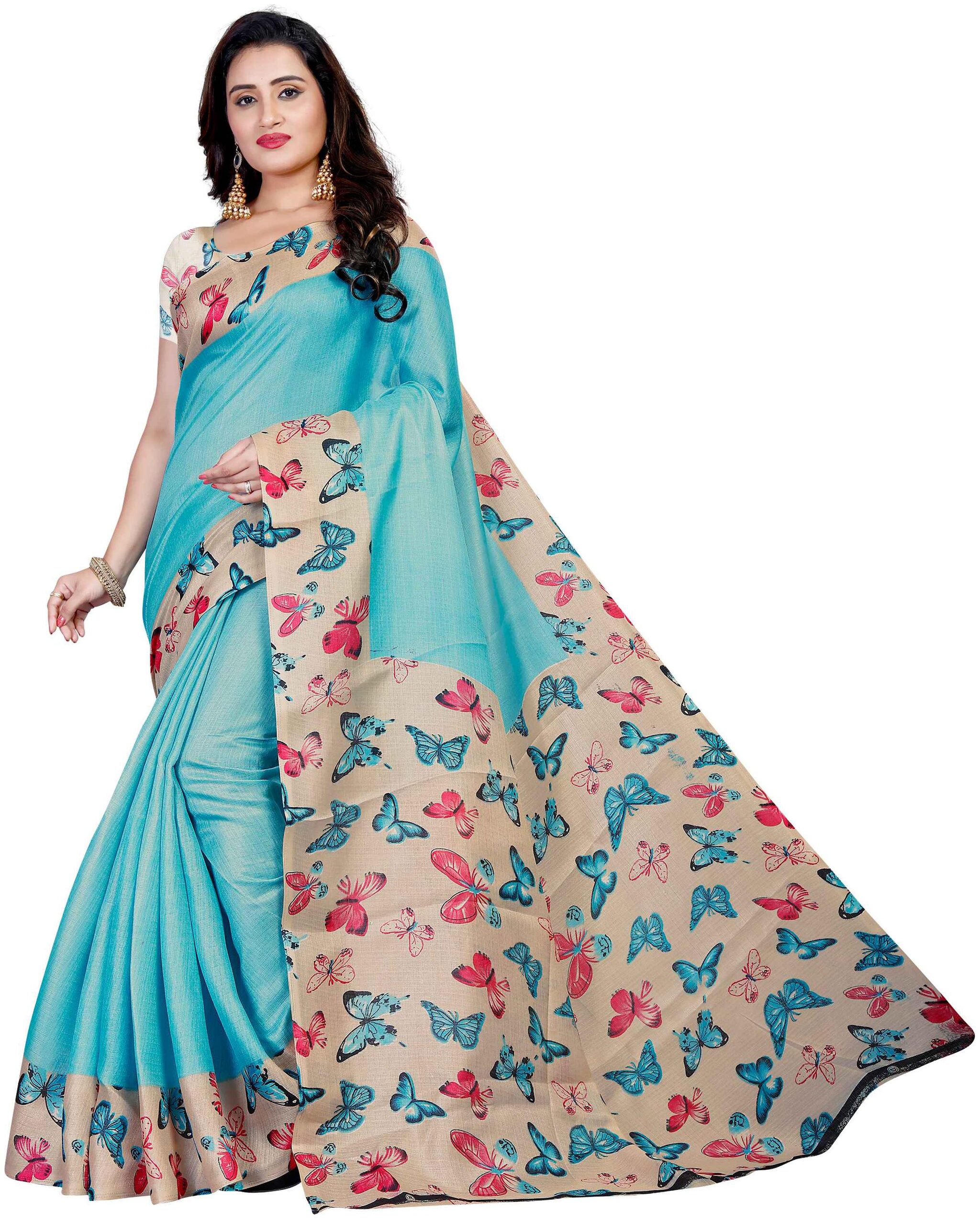 

Vimalnath Synthetics Printed Kalamkari Khadi Saree