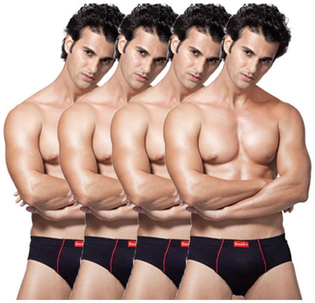 VIP Solid Briefs - Blue ,Pack Of 4