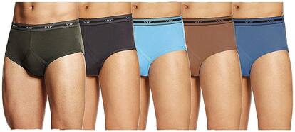 VIP Solid Briefs - Assorted ,Pack Of 5