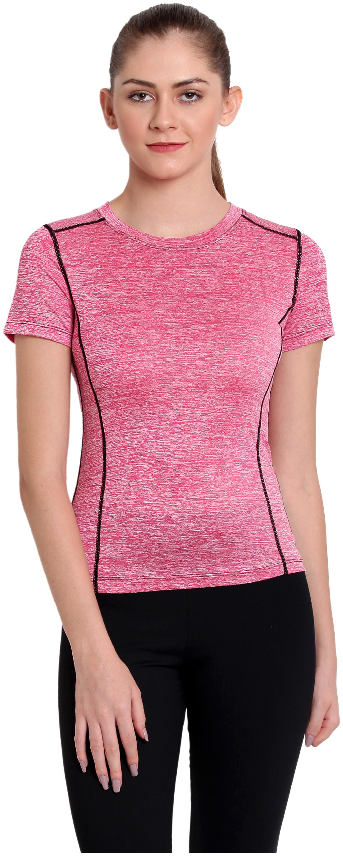 

Viral Girl Women Solid Sports T-Shirt - Pink