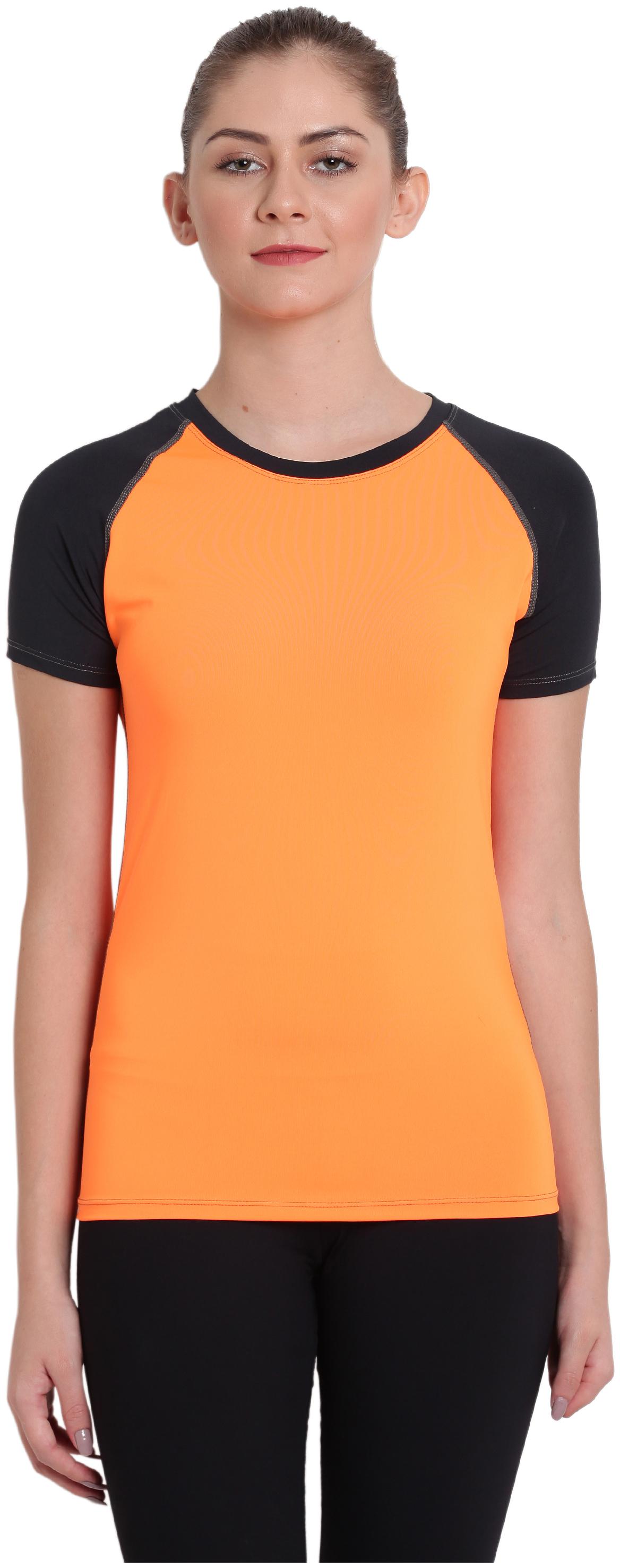 

Viral Girl Women Solid Sports T-Shirt - Orange