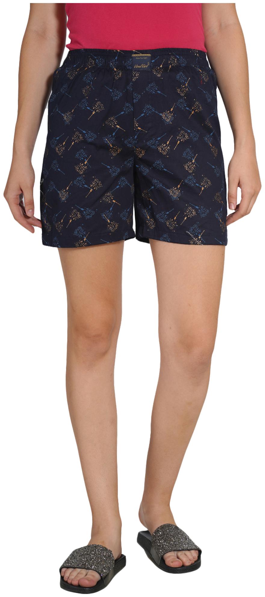 

Viral Girl Women Printed Regular shorts - Blue