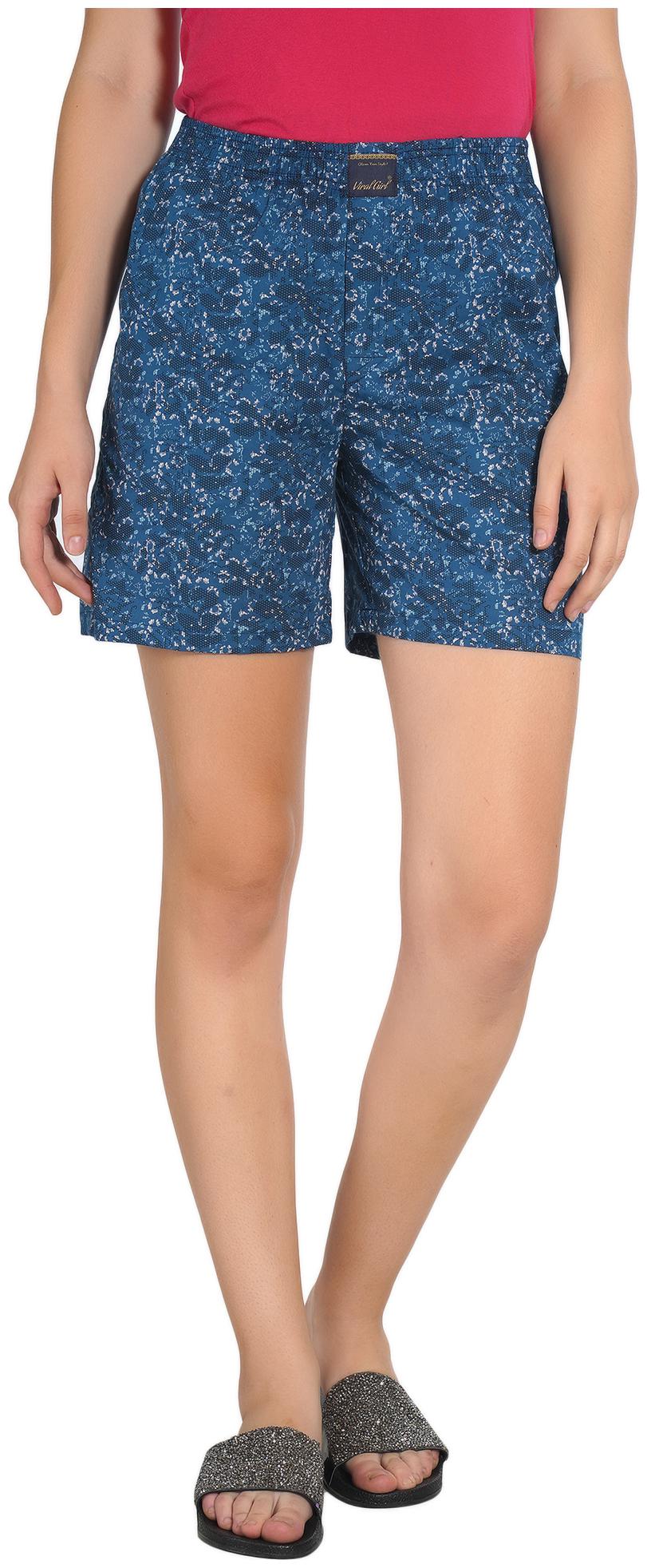 

Viral Girl Women Printed Regular shorts - Blue