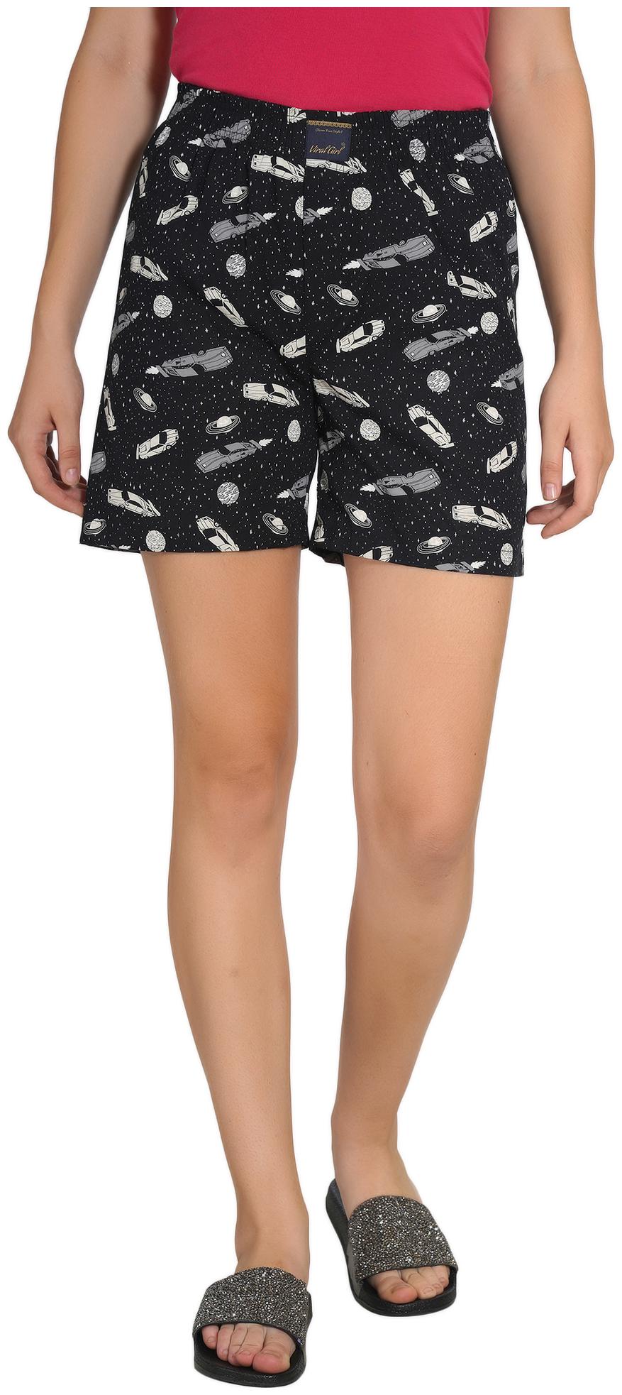 

Viral Girl Women Printed Regular shorts - Black