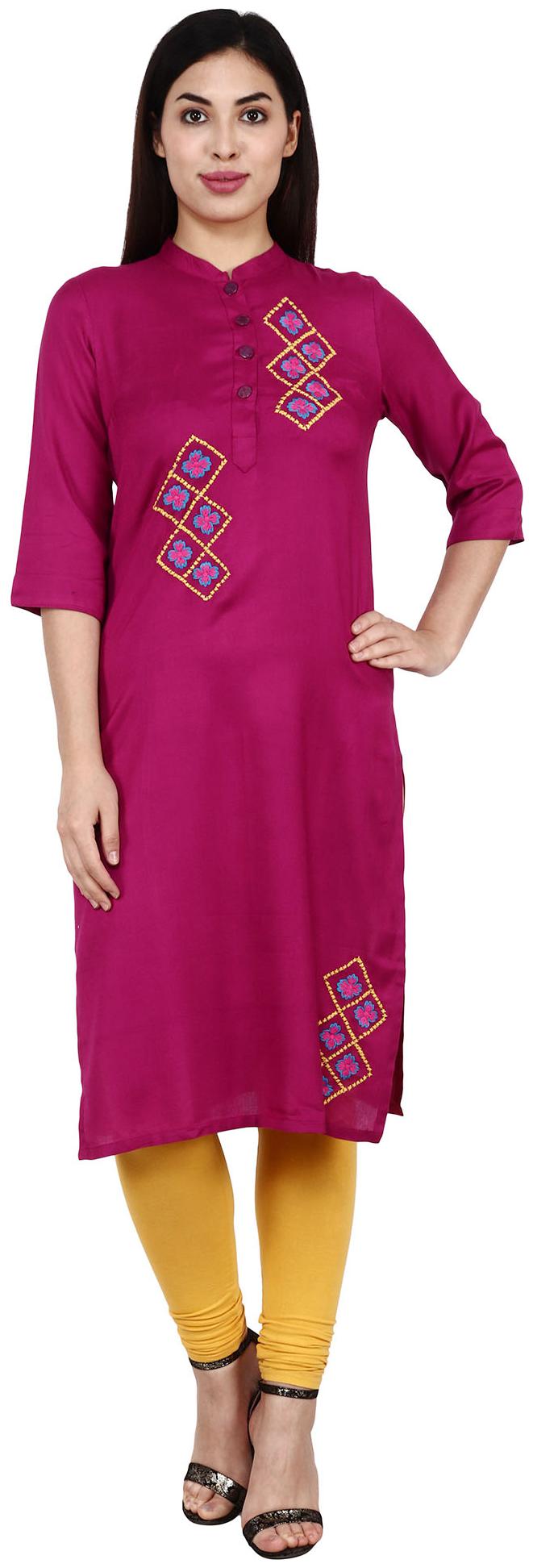 

VISCOSE A-LINE COMPUTER EMBROIDERY KURTI