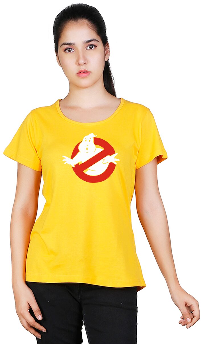 

Vishorge Korea Women Yellow Slim fit Round neck Cotton T shirt