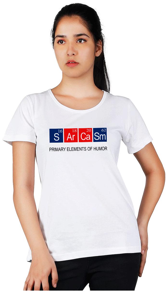 

Vishorge Korea Women White Slim fit Round neck Cotton T shirt