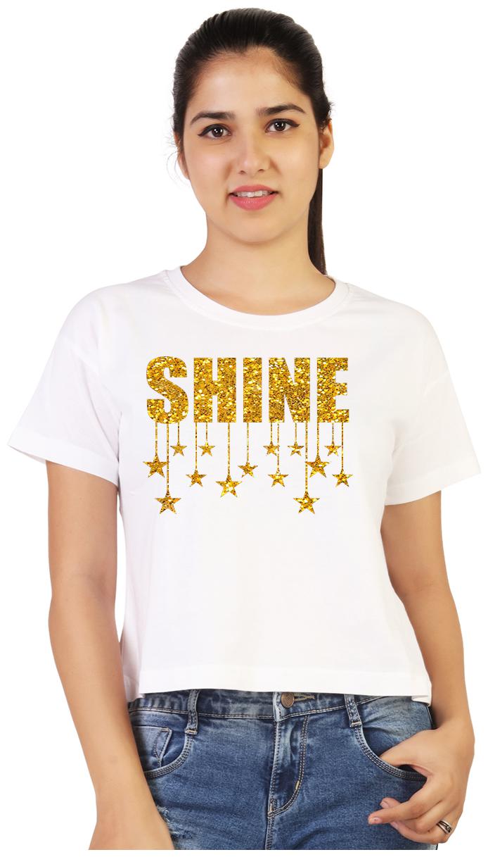 

Vishorge Korea Women White Slim fit Round neck Cotton T shirt