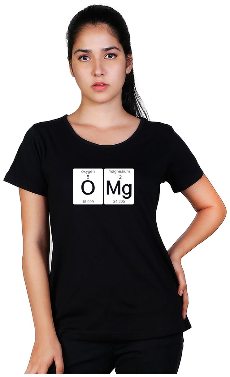 

Vishorge Korea Women Black Slim fit Round neck Cotton T shirt