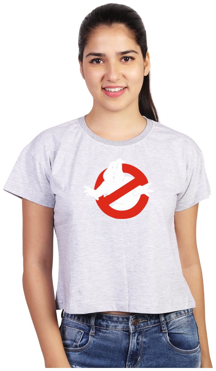 

Vishorge Korea Women Grey Slim fit Round neck Cotton T shirt