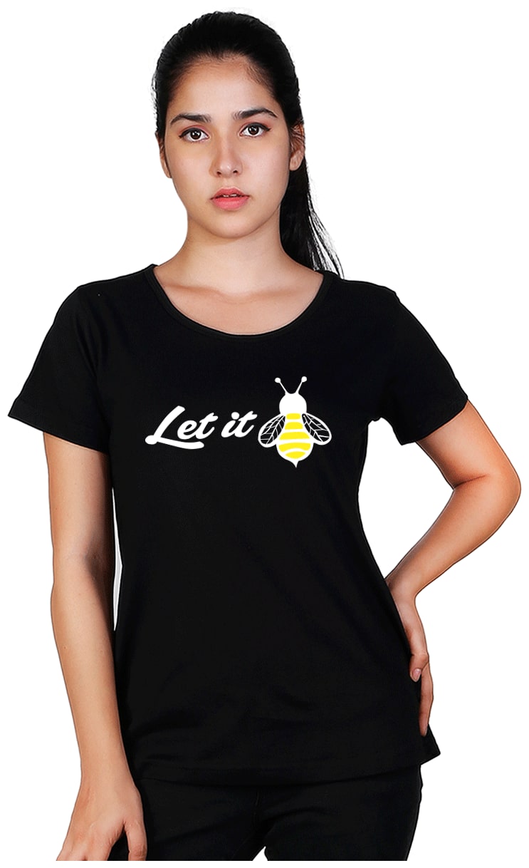

Vishorge Korea Women Black Slim fit Round neck Cotton T shirt