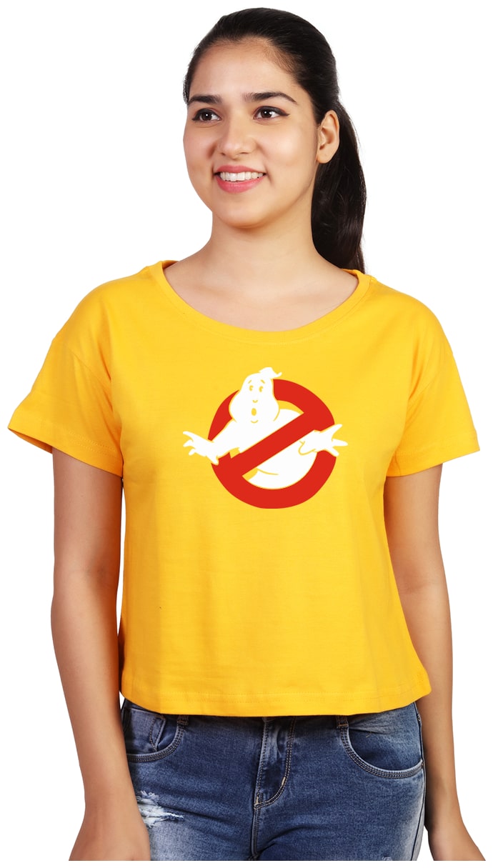 

Vishorge Korea Women Yellow Slim fit Round neck Cotton T shirt