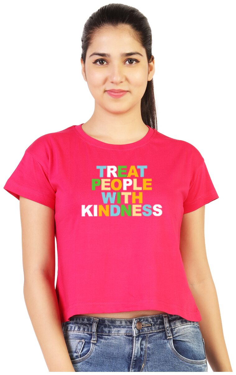 

Vishorge Korea Women Pink Slim fit Round neck Cotton T shirt