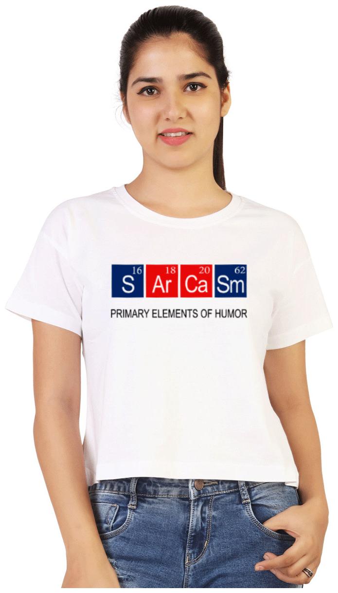 

Vishorge Korea Women White Slim fit Round neck Cotton T shirt